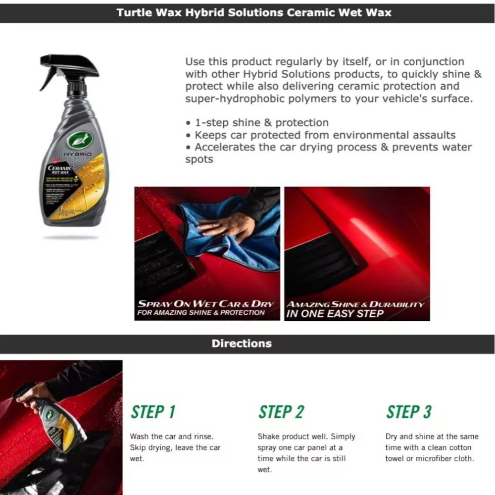 thumbnail image 2 of Turtle Wax Hybrid Solutions Ceramic Wet Wax – Multi Pack 2 of 6